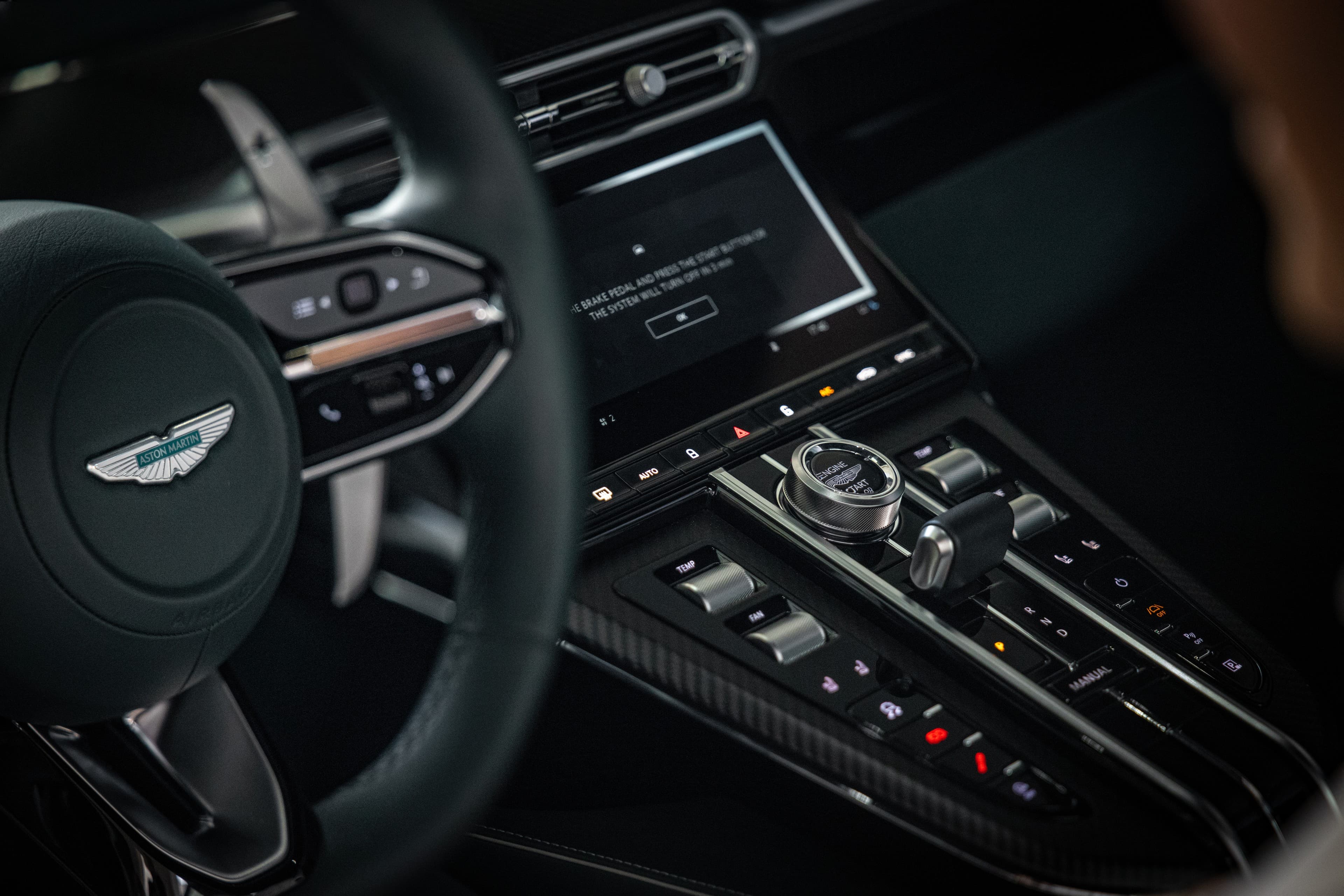 Aston Martin cockpit and console