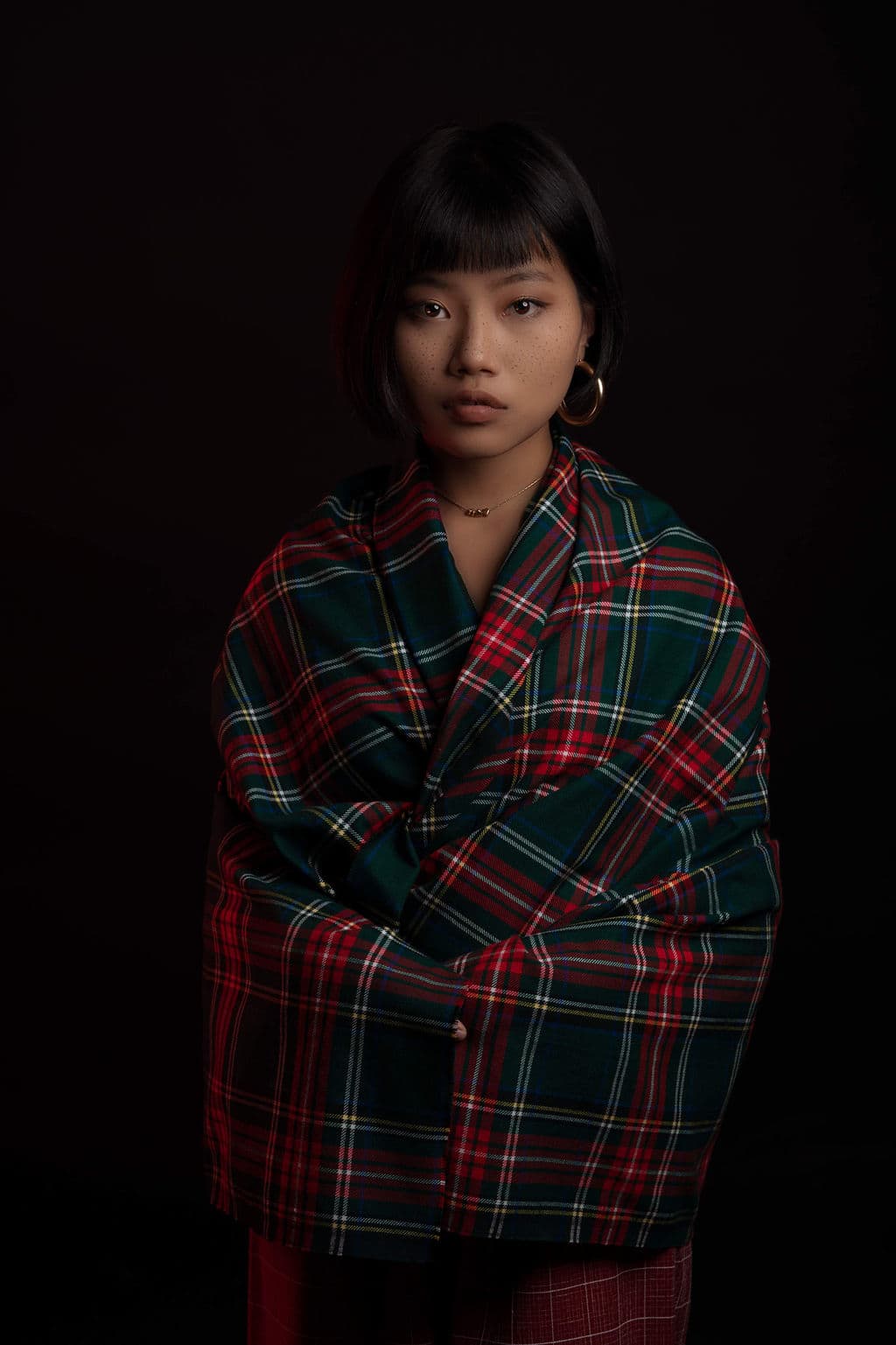 Early editorial portrait with controlled lighting